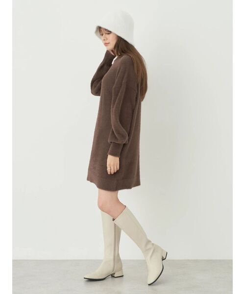 earth music&ecology(アースミュージックアンドエコロジー)の「ミニシャギーチュニック(チュニック・レディース・グレイッシュベージュ/ブラウン/ブルー・FREE)」の17枚目の写真