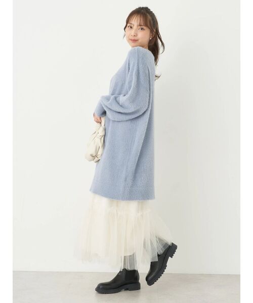earth music&ecology(アースミュージックアンドエコロジー)の「ミニシャギーチュニック(チュニック・レディース・グレイッシュベージュ/ブラウン/ブルー・FREE)」の21枚目の写真