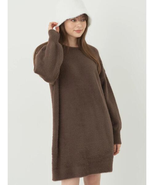 earth music&ecology(アースミュージックアンドエコロジー)の「ミニシャギーチュニック(チュニック・レディース・グレイッシュベージュ/ブラウン/ブルー・FREE)」の2枚目の写真