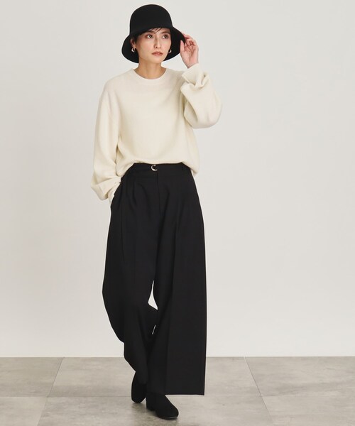 OPAQUE.CLIP（オペークドットクリップ）の「◆ミドルゲージクルーネックニット ≪Filivivi/フィルビビ≫【洗える】（ニット/セーター・レディース・レッド系1/グレー/ホワイト系/ライトブルー・40/38/36）」の6枚目の写真