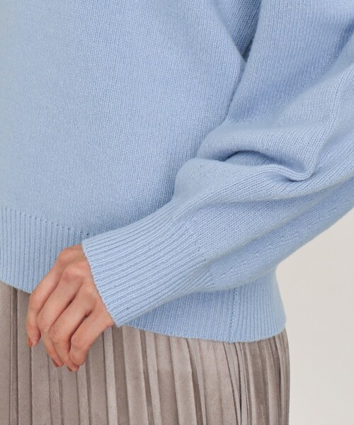 OPAQUE.CLIP（オペークドットクリップ）の「◆ミドルゲージクルーネックニット ≪Filivivi/フィルビビ≫【洗える】（ニット/セーター・レディース・レッド系1/グレー/ホワイト系/ライトブルー・40/38/36）」の19枚目の写真