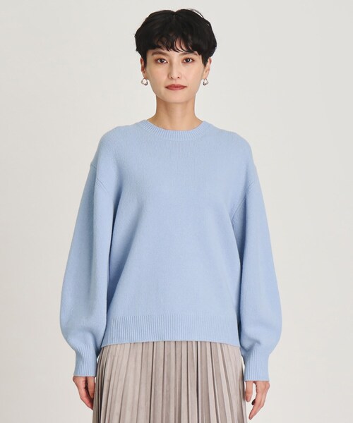 OPAQUE.CLIP（オペークドットクリップ）の「◆ミドルゲージクルーネックニット ≪Filivivi/フィルビビ≫【洗える】（ニット/セーター・レディース・レッド系1/グレー/ホワイト系/ライトブルー・40/38/36）」の21枚目の写真