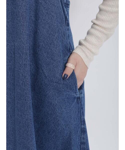 Samansa Mos2（サマンサ モスモス）の「デニムジャンパースカート（ワンピース・レディース・ネイビー・F）」の15枚目の写真