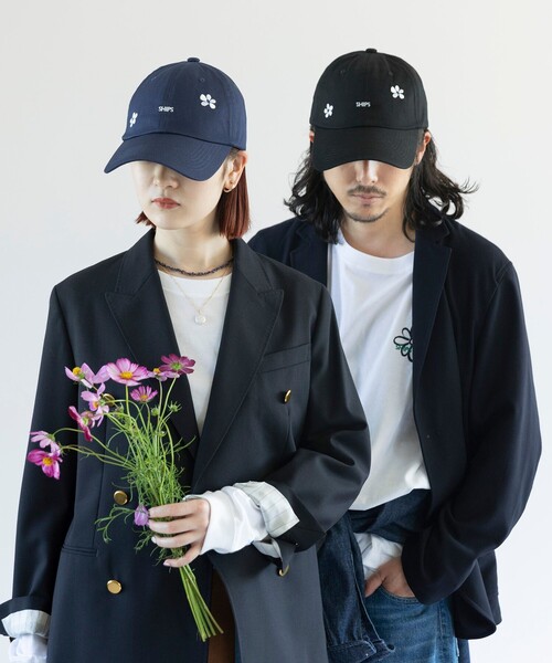 SHIPS（シップス）の「*【SHIPS別注】NICK GEAR: フラワー マイクロSHIPSロゴ オーバーフィットキャップ（キャップ・メンズ・ネイビー/ブラック・99）」の9枚目の写真