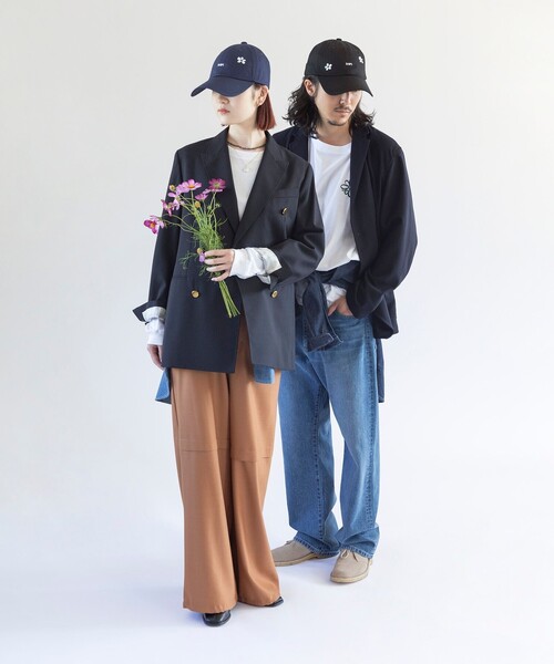 SHIPS（シップス）の「*【SHIPS別注】NICK GEAR: フラワー マイクロSHIPSロゴ オーバーフィットキャップ（キャップ・メンズ・ネイビー/ブラック・99）」の7枚目の写真