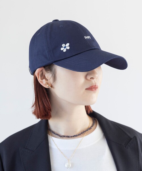 SHIPS（シップス）の「*【SHIPS別注】NICK GEAR: フラワー マイクロSHIPSロゴ オーバーフィットキャップ（キャップ・メンズ・ネイビー/ブラック・99）」の5枚目の写真