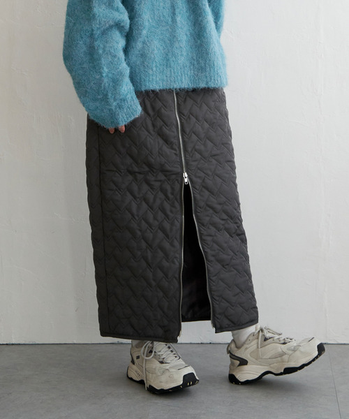 VENCEEXCHANGE（ヴァンスエクスチェンジ）の「ハートキルトダブルジップタイトスカート（スカート・レディース・ブラック/ライトグレー/ホワイト/チャコールグレー・FREE）」の11枚目の写真