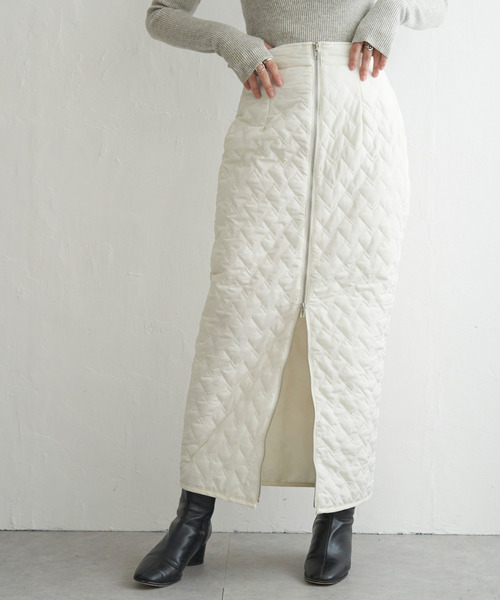 VENCEEXCHANGE（ヴァンスエクスチェンジ）の「ハートキルトダブルジップタイトスカート（スカート・レディース・ブラック/ライトグレー/ホワイト/チャコールグレー・FREE）」の21枚目の写真