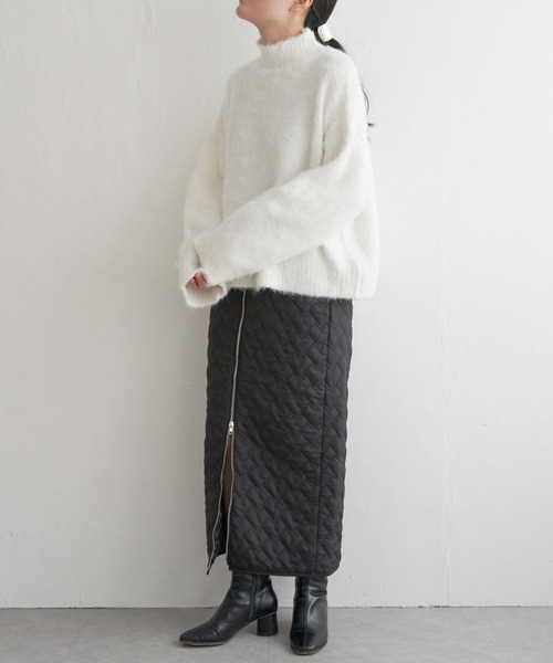 VENCEEXCHANGE（ヴァンスエクスチェンジ）の「ハートキルトダブルジップタイトスカート（スカート・レディース・ブラック/ライトグレー/ホワイト/チャコールグレー・FREE）」の17枚目の写真