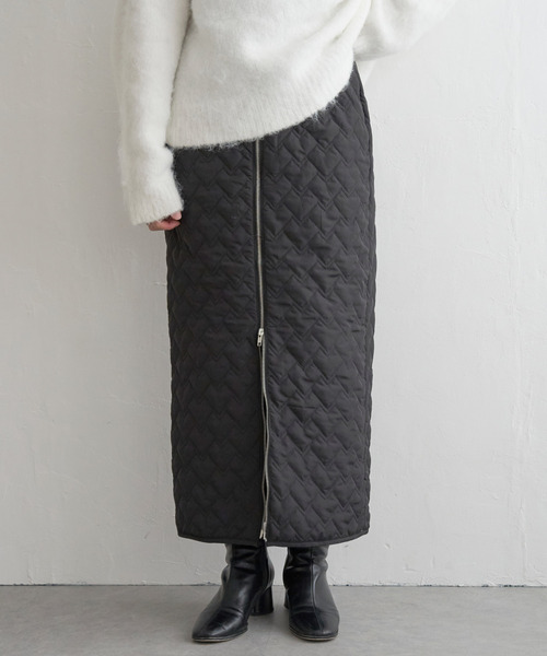 VENCEEXCHANGE（ヴァンスエクスチェンジ）の「ハートキルトダブルジップタイトスカート（スカート・レディース・ブラック/ライトグレー/ホワイト/チャコールグレー・FREE）」の8枚目の写真