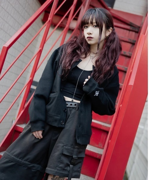 L.H.P(エルエイチピー)の「gibous/ギボス/別注スウェットカーディガン(クルーネック)(カーディガン/ボレロ・レディース・ブラック/グレー/ブルー・L/M)」の6枚目の写真