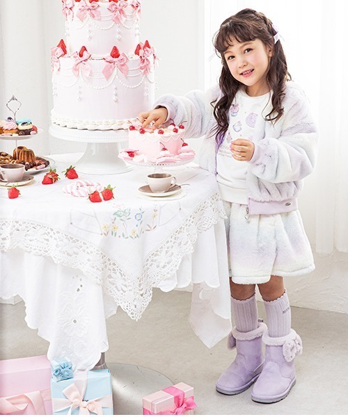 タグ付き メゾピアノ ケーキトレーナー 140 プードルチャームつき