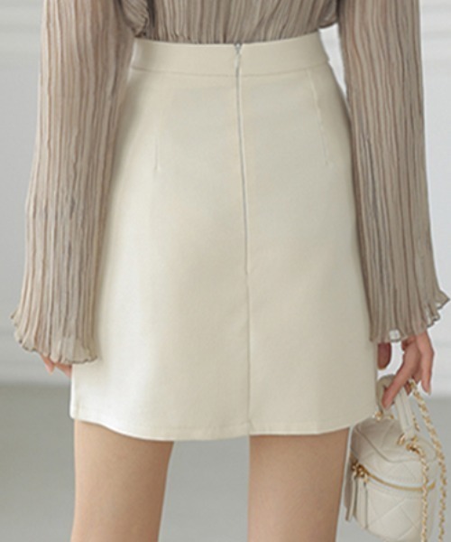 COCOMOMO（ココモモ）の「Y2K ハイウエストミニラップスカート（スカート・レディース・ベージュ/ブラック/ワイン・M/L/S）」の22枚目の写真