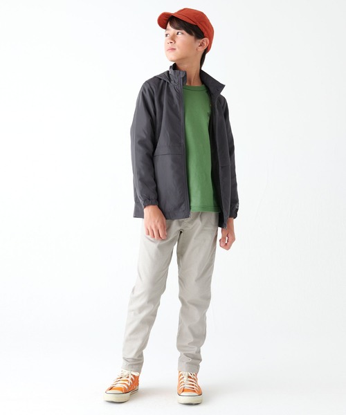 KRIFF MAYER Kid's Collection（クリフメイヤーキッズコレクション）の「【フードがしまえる】お出かけシャカジャケット（ナイロンジャケット・キッズ・チャコール/ターコイズブルー/セージグリーン/オレンジ・130/150/170/120/140/160）」の8枚目の写真