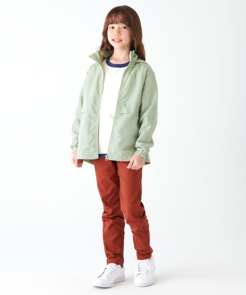 KRIFF MAYER Kid's Collection（クリフメイヤーキッズコレクション）の「【フードがしまえる】お出かけシャカジャケット（ナイロンジャケット・キッズ・チャコール/ターコイズブルー/セージグリーン/オレンジ・130/150/170/120/140/160）」の10枚目の写真