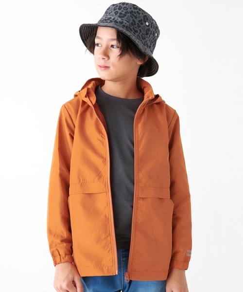 KRIFF MAYER Kid's Collection（クリフメイヤーキッズコレクション）の「【フードがしまえる】お出かけシャカジャケット（ナイロンジャケット・キッズ・チャコール/ターコイズブルー/セージグリーン/オレンジ・130/150/170/120/140/160）」の19枚目の写真
