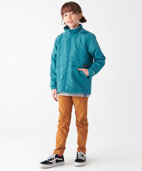 KRIFF MAYER Kid's Collection（クリフメイヤーキッズコレクション）の「【フードがしまえる】お出かけシャカジャケット（ナイロンジャケット・キッズ・チャコール/ターコイズブルー/セージグリーン/オレンジ・130/150/170/120/140/160）」の7枚目の写真