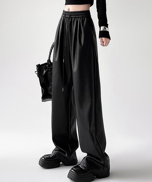 gossip!ロサンゼルス(ゴシップロサンゼルス)の「YUGA ハイウエスト PUレザーパンツ(その他パンツ・レディース・ブラック・M/L)」の3枚目の写真