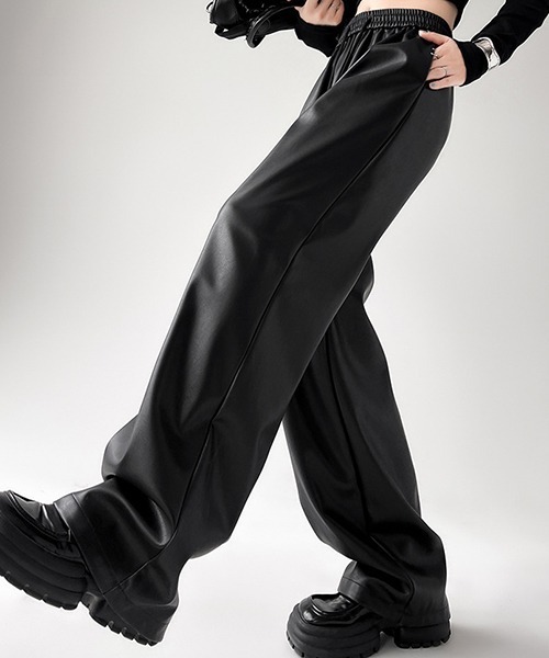 gossip!ロサンゼルス(ゴシップロサンゼルス)の「YUGA ハイウエスト PUレザーパンツ(その他パンツ・レディース・ブラック・M/L)」の6枚目の写真