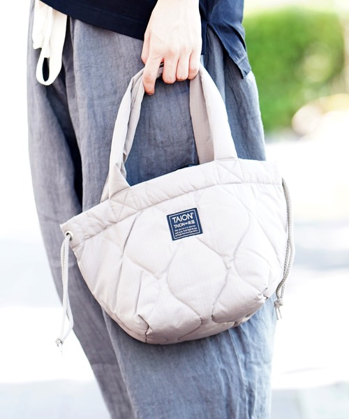 TAION（タイオン）の「TAION タイオン ミリタリー ダウントートバッグS（トートバッグ・メンズ・オリーブ/ブラック/ベージュ・SMALL）」の15枚目の写真