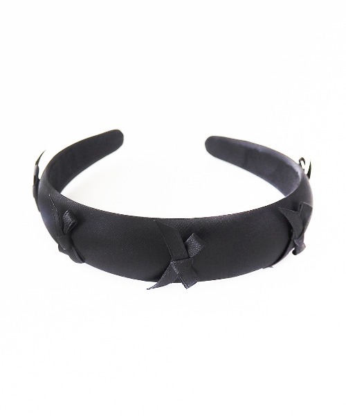 Casselini(キャセリーニ)の「Casselini(キャセリーニ)サテンリボンカチューシャ(カチューシャ・レディース・ブラック・FREE)」の7枚目の写真