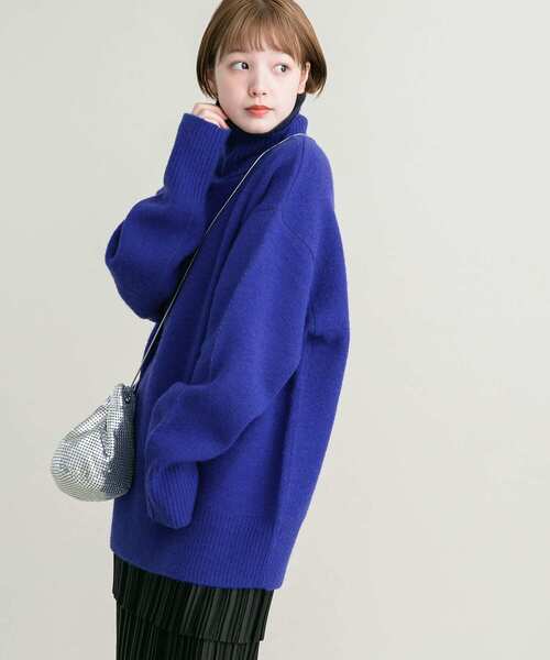 KBF（ケイビーエフ）の「リバーシブルハイネックオーバーニット（ニット/セーター・レディース・ベージュ系その他/グレー系その他/ブルー系その他・ONE）」の20枚目の写真