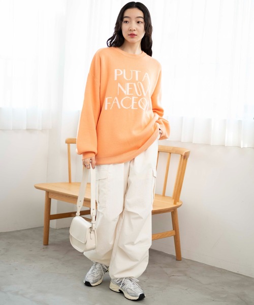 WEGO（ウィゴー）の「WEGO/ジャガードニットプルオーバー（ニット/セーター・レディース・ライトイエロー/アイボリー/サックスブルー/オレンジ・FREE）」の11枚目の写真