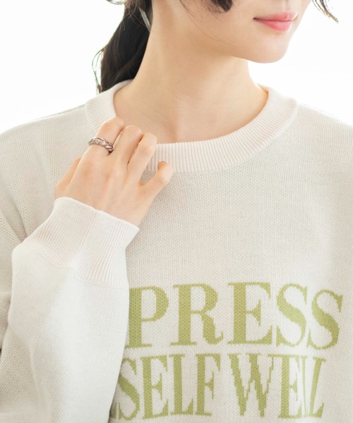 WEGO（ウィゴー）の「WEGO/ジャガードニットプルオーバー（ニット/セーター・レディース・ライトイエロー/アイボリー/サックスブルー/オレンジ・FREE）」の12枚目の写真