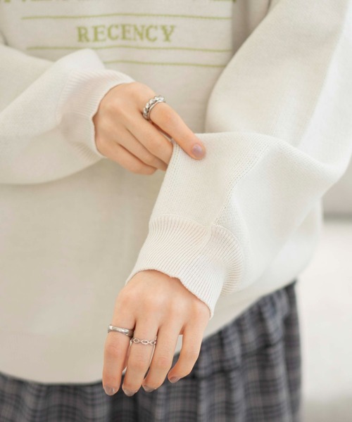 WEGO（ウィゴー）の「WEGO/ジャガードニットプルオーバー（ニット/セーター・レディース・ライトイエロー/アイボリー/サックスブルー/オレンジ・FREE）」の13枚目の写真