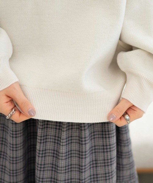 WEGO（ウィゴー）の「WEGO/ジャガードニットプルオーバー（ニット/セーター・レディース・ライトイエロー/アイボリー/サックスブルー/オレンジ・FREE）」の14枚目の写真