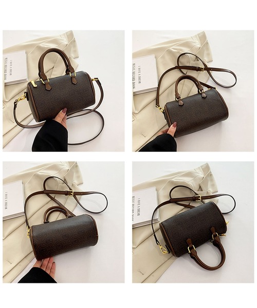 florist(フローリスト)の「【2WAY/3WAY】モノグラムレザー配色ミニボストンバッグ/ショルダーバッグ(ボストンバッグ・レディース・モカ/ベージュ・FREE)」の12枚目の写真