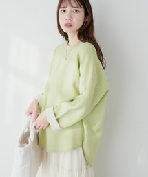 三重臼カーブヘムしっかりニット