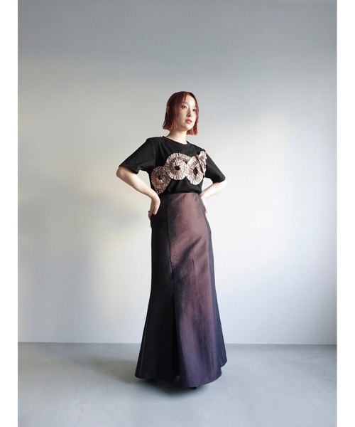 sahara（サハラ）の「Nylon Chambray Skirt/ナイロンシャンブレースカート（スカート・レディース・ダークブラウン/ピンク/ブルー・FREE）」の11枚目の写真