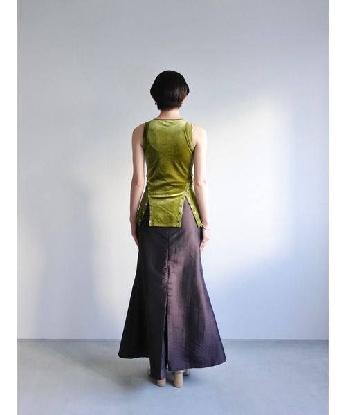 sahara（サハラ）の「Nylon Chambray Skirt/ナイロンシャンブレースカート（スカート・レディース・ダークブラウン/ピンク/ブルー・FREE）」の15枚目の写真