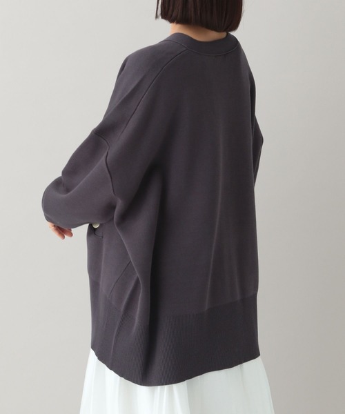 A part by（アパートバイ）の「スポンディッシュボタンカーディガン（カーディガン/ボレロ・レディース・チャコールグレー/ライトベージュ/ライトブルー/ネイビー・FREE）」の6枚目の写真