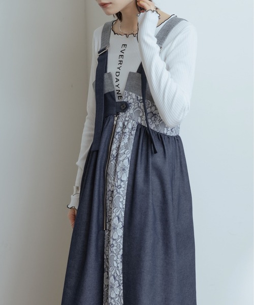 ★Eimee Law★デニムジャンパースカート Eimee Law（エイミーロウ）の「パネル切替デニムジャンスカ