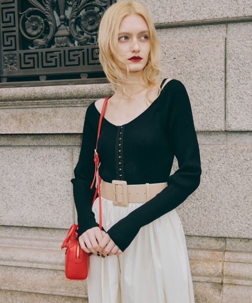 EIMY ISTOIRE（エイミーイストワール）の「コンパクトミニボストンバッグ（ショルダーバッグ・レディース・レッド/シルバー・FREE）」の7枚目の写真