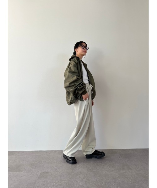 HANNE（アン）の「Wウエストジャージパンツ（スウェットパンツ・レディース・アイボリー/ブラック/ネイビー/ブルー・FREE）」の20枚目の写真