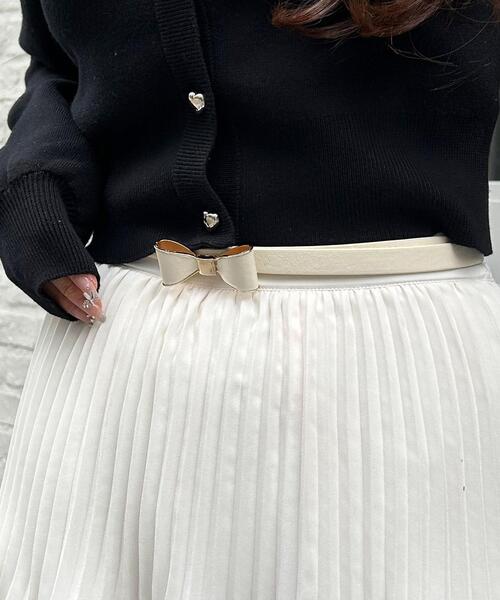 INGNI（イング）の「リボンバックルベルト（ベルト・レディース・ブラック/アイボリー/ピンクベージュ・ONE SIZE）」の8枚目の写真