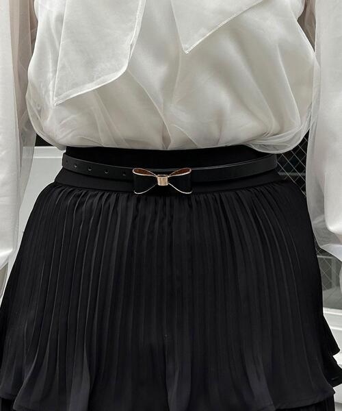 INGNI（イング）の「リボンバックルベルト（ベルト・レディース・ブラック/アイボリー/ピンクベージュ・ONE SIZE）」の9枚目の写真