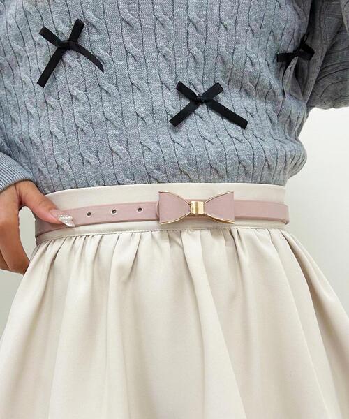 INGNI（イング）の「リボンバックルベルト（ベルト・レディース・ブラック/アイボリー/ピンクベージュ・ONE SIZE）」の10枚目の写真
