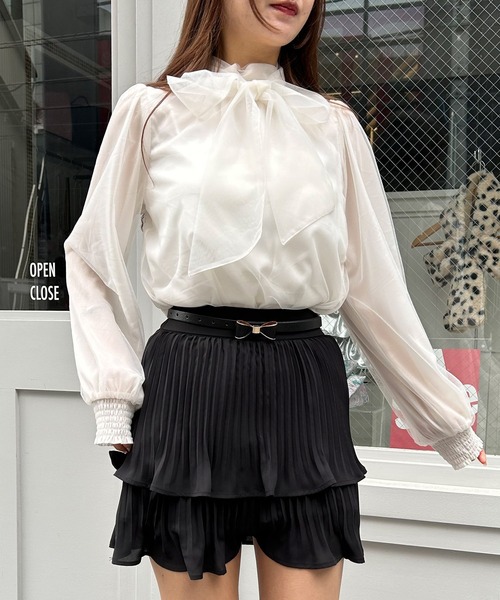 INGNI（イング）の「リボンバックルベルト（ベルト・レディース・ブラック/アイボリー/ピンクベージュ・ONE SIZE）」の14枚目の写真