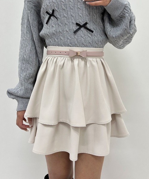 INGNI（イング）の「リボンバックルベルト（ベルト・レディース・ブラック/アイボリー/ピンクベージュ・ONE SIZE）」の16枚目の写真