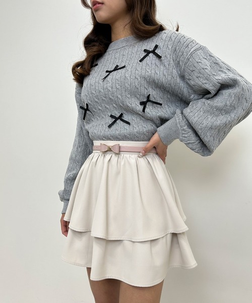 INGNI（イング）の「リボンバックルベルト（ベルト・レディース・ブラック/アイボリー/ピンクベージュ・ONE SIZE）」の17枚目の写真