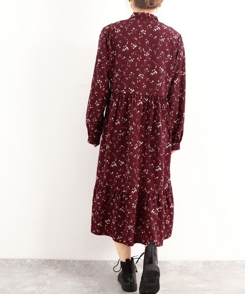 Miniministore(ミニミニストア)の「小花柄 ボウタイワンピース レディース春(ワンピース・レディース・ブラック/アイボリー/ワインレッド・FREE)」の19枚目の写真