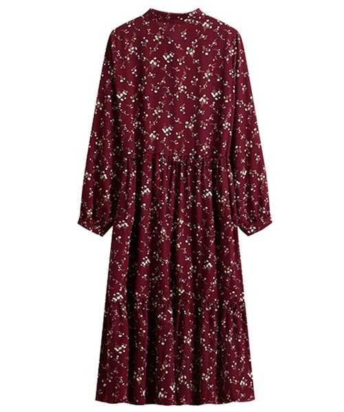 Miniministore(ミニミニストア)の「小花柄 ボウタイワンピース レディース春(ワンピース・レディース・ブラック/アイボリー/ワインレッド・FREE)」の21枚目の写真