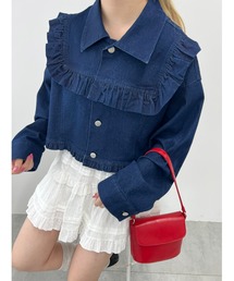 PHILLY | フリルショートデニムジャケット(デニムジャケット)