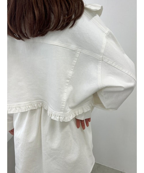 PHILLY（フィリー）の「フリルショートデニムジャケット（デニムジャケット・レディース・ブルー/ホワイト・FREE）」の16枚目の写真