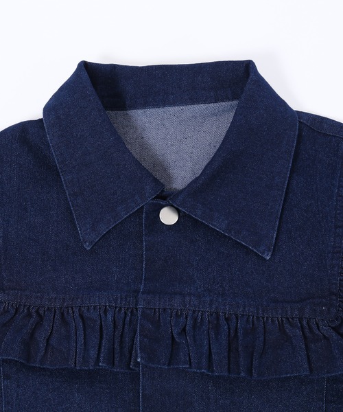 PHILLY（フィリー）の「フリルショートデニムジャケット（デニムジャケット・レディース・ブルー/ホワイト・FREE）」の5枚目の写真