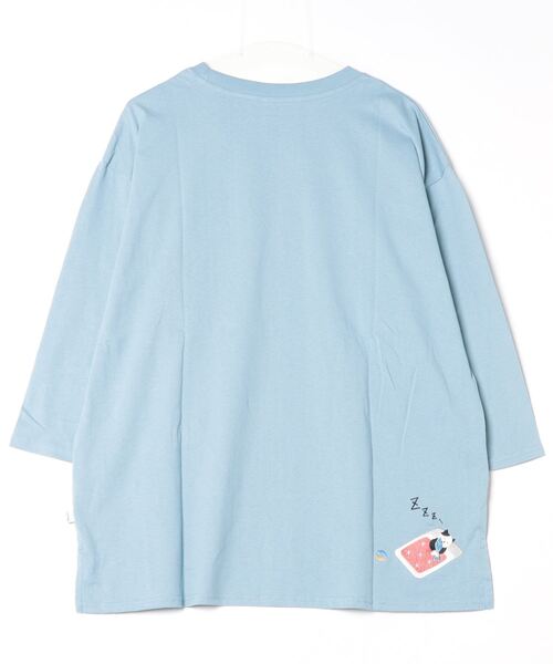 Quelle Chance(ケルシャンス)の「Quelle chance シシュウプルオーバー(Tシャツ/カットソー・レディース・ネイビー系/ネイビー系1/ネイビー系2/サックスブルー系/サックスブルー系1/ライトグリーン系/ライトグリーン系1/ライトグリーン系2/ホワイト/ホワイト系/ホワイト系2/イエロー・M)」の13枚目の写真